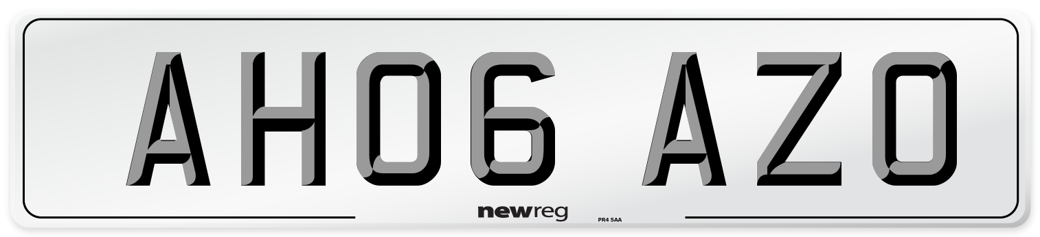 AH06 AZO Number Plate from New Reg